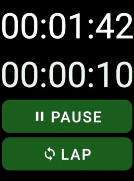 Big Lap Stopwatch on a phone
